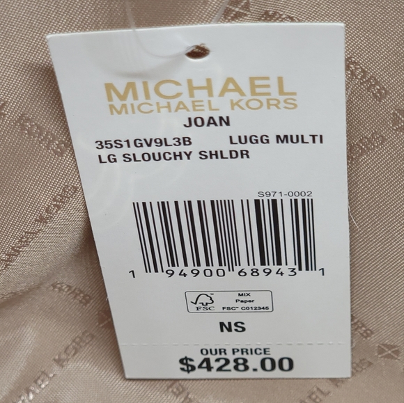 Michael Kors Joan Logo LG Shoulder Bag Brown - Picture 7 of 8